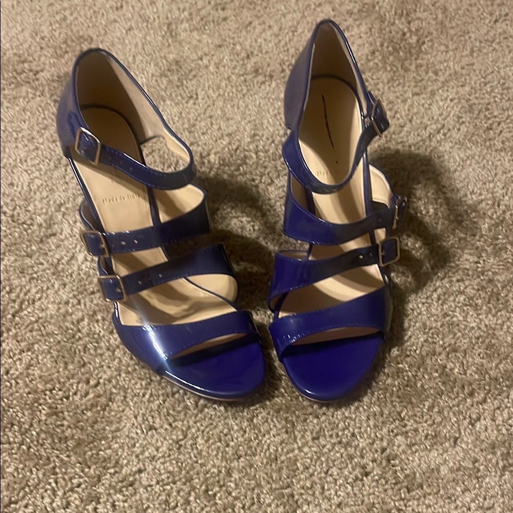 J. Crew Women's Glossy Blue Heels